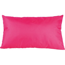 Anna's Collection Sierkussen voor binnen en buiten - fuchsia roze - 30 x 50 cm - tuinkussen - Sierkussens