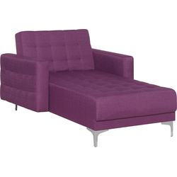 Beliani ABERDEEN - Chaise longue-Paars-Polyester