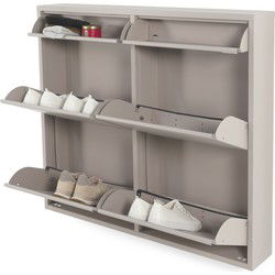 Spinder Design schoenenkast Billy 6 - Silky Taupe - 8 paar schoenen