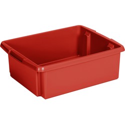 Sunware opslagbox kunststof 17 liter rood 45 x 36 x 14 cm - Opbergbox