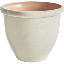Beliani TESALIA - Plantenbak voor buiten-Beige-Klei-vezelmengsel