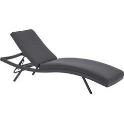 Beliani AMELIA - Tuinligstoel-Grijs-Aluminium