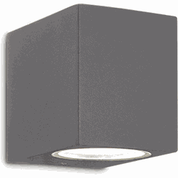 Moderne Grijze Wandlamp - Ideal Lux Up - Metaal - G9 - 6,5 x 26 x 26,5 cm