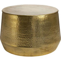 WOMO-DESIGN salontafel, Ø 60x37 cm, goud, gemaakt van gehamerd aluminium legering