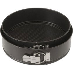 Set van 2x taart bakvorm/springvorm met anti-aanbak laag zwart 24 en 26 cm - Bakringen