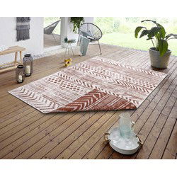 Binnen & Buitenkleed Omkeerbaar - Biri Terra/Crème - 80 X 150 CM