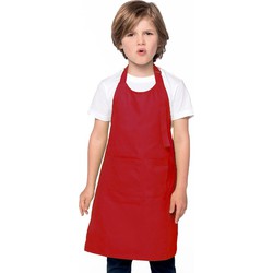 Basic keukenschort rood voor kinderen - Keukenschorten