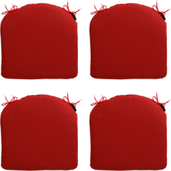 Madison -  Zitkussen Rib red - Ca. 46x48 cm - Set van 4