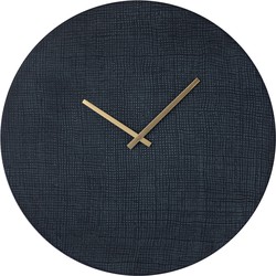 PTMD Emmett Black iron round clock square texture S