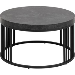 Salontafel Zwart MDF - 65x65x35cm - Diego