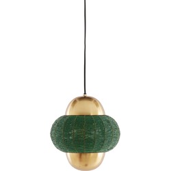 Light & Living - Hanglamp Ø26x28 cm CETARA kralen donker groen+brons