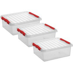 Sunware opbergbox - 5x - transparant - 25L - 50 x 40 x 18 cm - Opbergbox