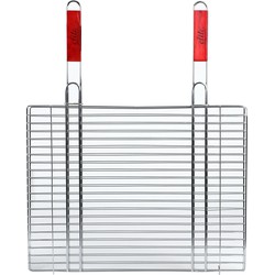 Elite BBQ/barbecue rooster - klem grill - metaal - 52 x 40 x 1 cm - Extra groot formaat - barbecueroosters