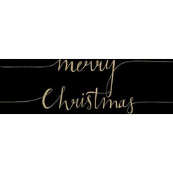 Ambiente Kerstservetten - 20x - Merry Christmas - zwart - 33 x 33 cm - 3 laags - Feestservetten