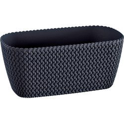 1x Kunststof splofy plantenbak/bloembak antraciet 40 cm - Plantenbakken
