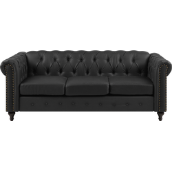 CHESTERFIELD - Chesterfield bank - Zwart - Kunstleer