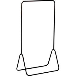 Modern Spirit Kledingrek - enkele stang - metaal - zwart - 80x44x145cm - Kledingrekken