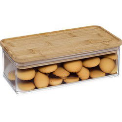 5Five - Keuken voorraadpot - Berlino - kunststof/bamboe - 1000 ml - Voorraadpot