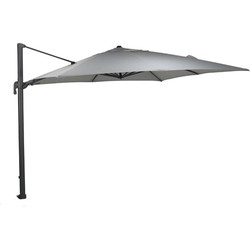 Garden Impressions Zweefparasol Hawaii Big Pole 350x350 - donker grijs - licht grijs