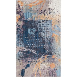 Safavieh Trendy New Transitional Indoor Woven Area Rug, Bristol Collection, BTL355, in Blue & Multi, 91 X 152 cm