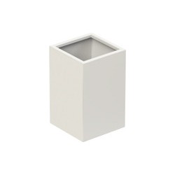 Adezz Senzzo plantenbak van aluminium wit 37 x 37 x 60 cm