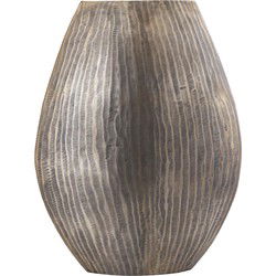 PTMD Bloempot Jowad - 35x16x46 cm - Aluminium - Goud
