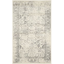 Safavieh Distressed Vintage Indoor Woven Area Rug, Adirondack Collection, ADR109, in Ivoor & Zilver, 122 X 183 cm