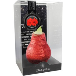 Bloembol Rode Amaryllis Wax kaarsvet Glitter Rood cadeauverpakking 'Zwart Karton' Kebol