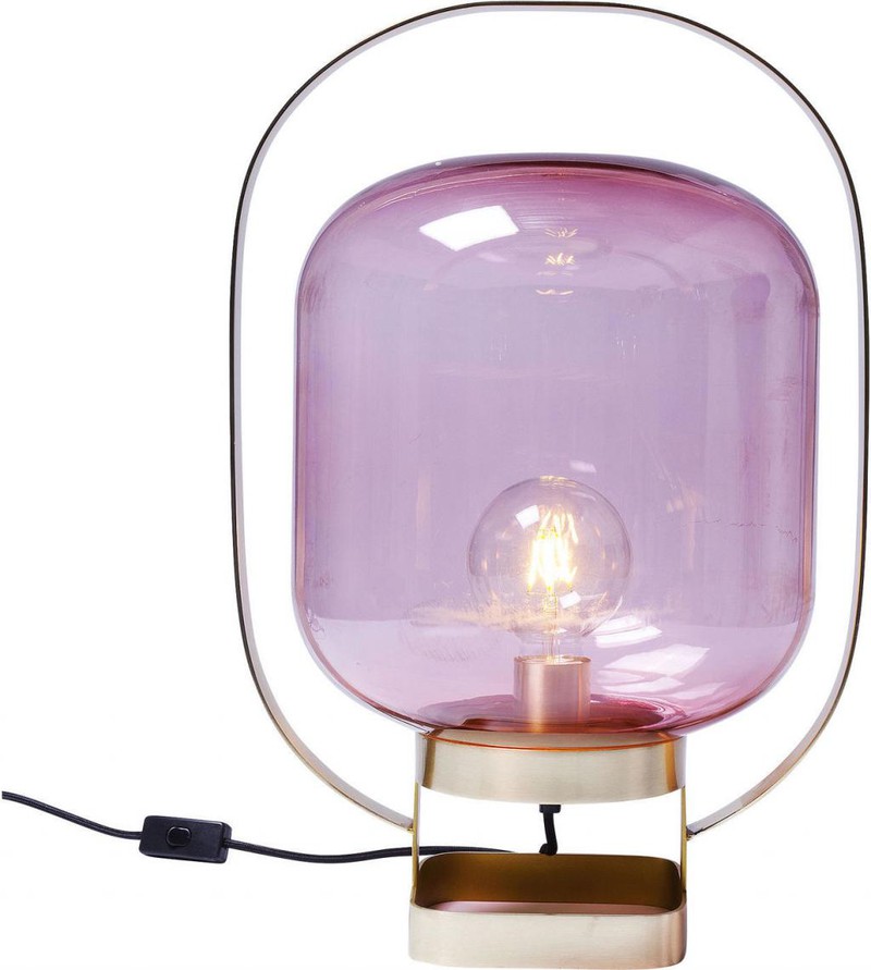 Kare Design - Tafellamp Jupiter - Roze - Messing Frame - 