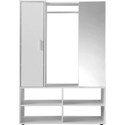 Garderobe met 1 deur 1 spiegel Auma - L105 x H151,3 cm