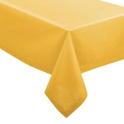 Tafelkleed rechthoekig 240 x 140 cm geel katoen - Tafellakens