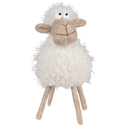 Clayre & Eef Beeld Schaap 30 cm Wit Kunststof