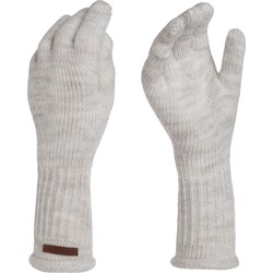 Knit Factory Lana Gebreide Dames Handschoenen - Polswarmers - Beige - One Size