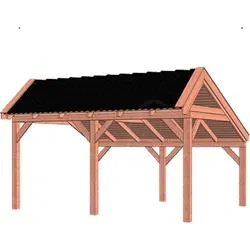 Trendhout douglas kapschuur De Stee, 500 x 425 cm
