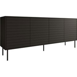 Meubella - Dressoir Cordoba - Zwart - 200 cm