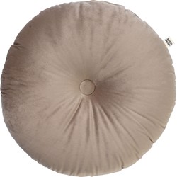 Dutch Decor OLLY - Sierkussen rond velvet Ø40 cm - Pumice Stone - beige - Dutch Decor