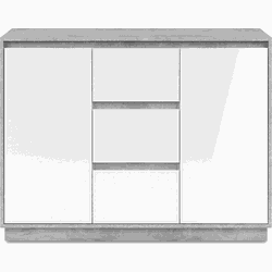 Buffetkast 2 deuren en 3 lades L117 cm - PHOENIX
