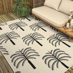 Buitenkleed Oase zwart/wit - Interieur05 Zwart,Wit - Polypropyleen