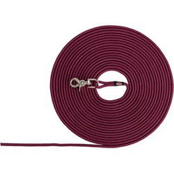 TRIXIE HONDENRIEM SLEEPLIJN ROND ZONDER HANDLUS SANGRIA ROOD 15 MTR X 0,6 CM