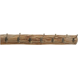 Deco by Boltze Kapstok - hout met staal - antiek look - 75 cm - Kapstokken