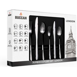 Buccan - Bestekset - London - 70 delig - Zilver