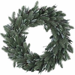 PTMD Kerstkrans Wreath - 50x10x50 cm - Polyester - Groen