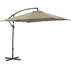 Garden Impressions Corfu parasol 250x250 - donker grijs - taupe