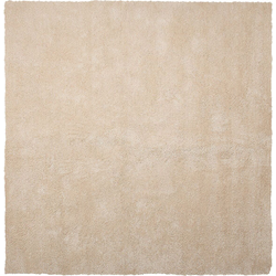 DEMRE  - Shaggy vloerkleed - Lichtbeige - 200 x 200 cm - Polyester