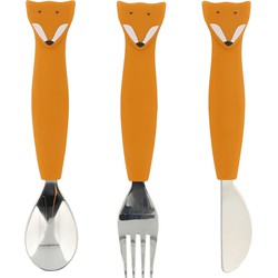 Trixie Trixie Silicone cutlery set 3-pack - Mr. Fox