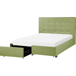 ROCHELLE  - Bed opbergruimte - Groen - 140 x 200 cm - Polyester