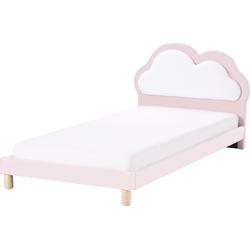 MAZOU - Eenpersoonsbed - Roze - 90 x 200 cm - Fluweel