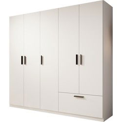 Meubella - Kledingkast Lillian - Wit - 225 cm