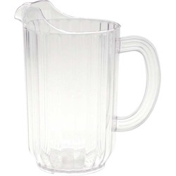 Karaf - polycarbonaat kunststof - 1 liter - waterkan - 12 x 18 cm - Waterkannen