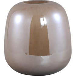 PTMD Vaas Mexx - 26x26x27 cm - Glas - Bruin